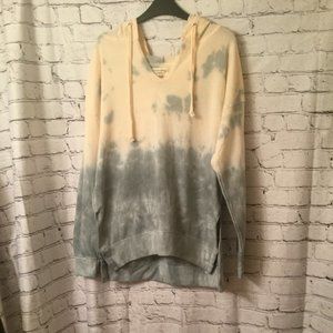 Ocean Drive Pink & Grey Hoodie Tie Dye Sweatshirt-Size: Large